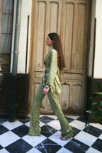 Pantalon Sirin Jacquard Beztas Olive