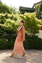 Jupe Lurex Maille Cuivre