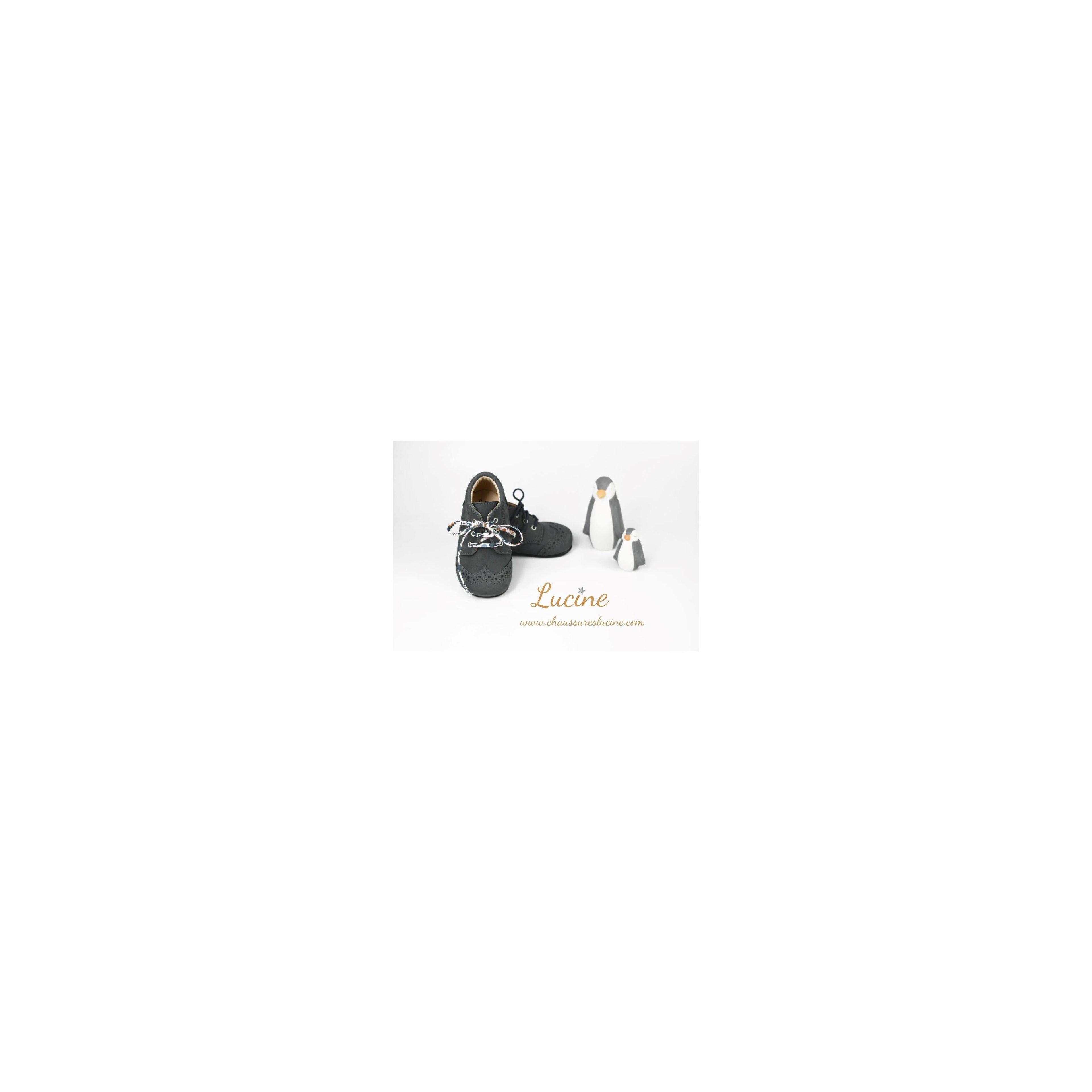 Chaussures Bottillons Souples Azylis Bout Golf - Nubuck Gris - Mixte