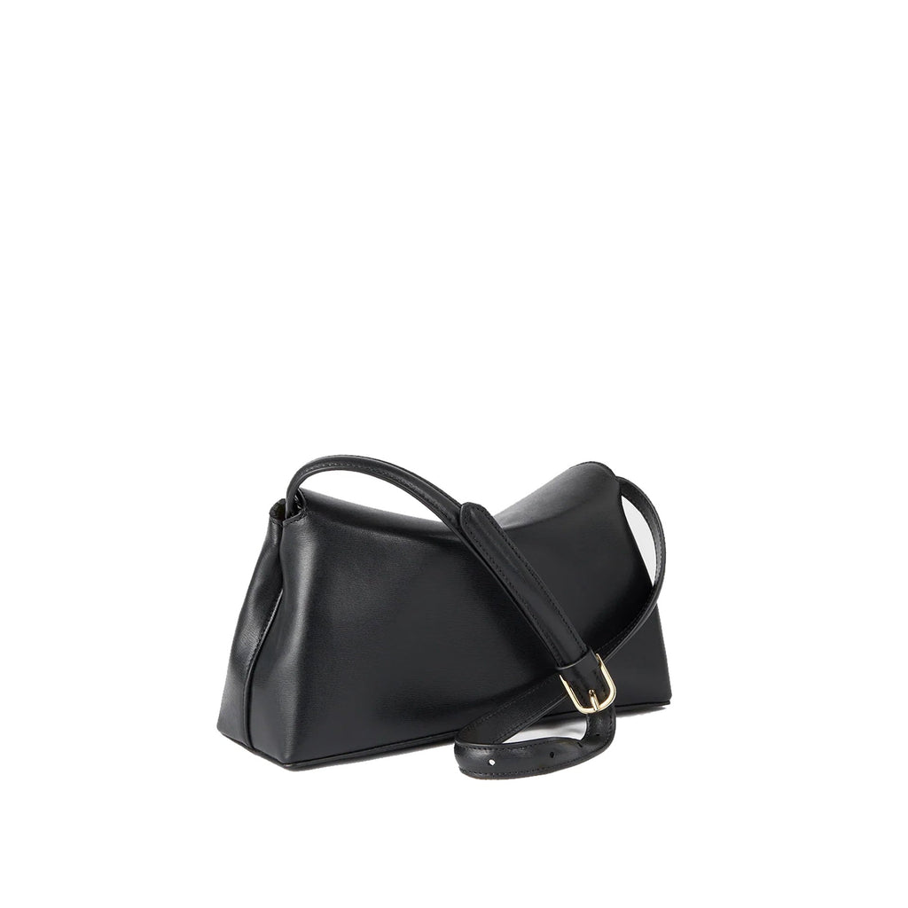 Toteme - T-Lock Leather Clutch Bag - Black