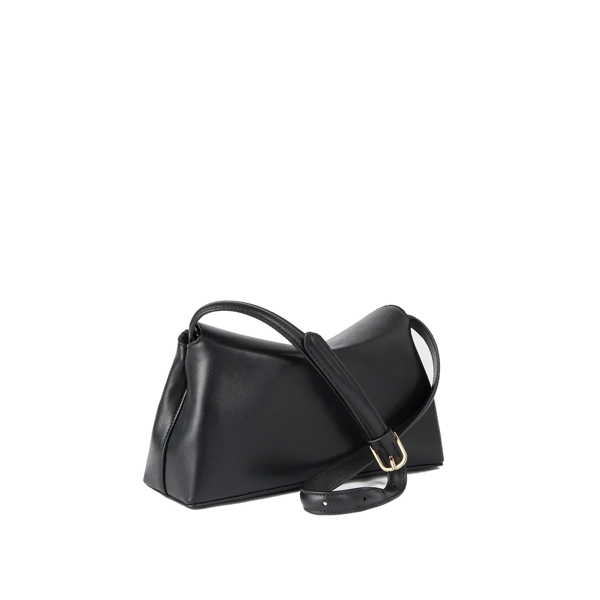 Toteme - T-Lock Leather Clutch Bag - Black