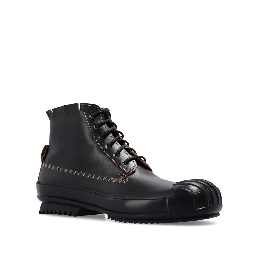 Sneakers - Maison Margiela Leather High-Top - Black