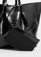 Sac Julie Cabas En Cuir Noir Pour Femme
