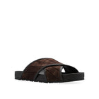 Bottega Veneta Tarik Criss Cross Sandal - Brown - Homme