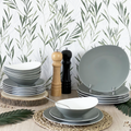 Sven Gris - Service 18 Pièces - Porcelaine - Gris
