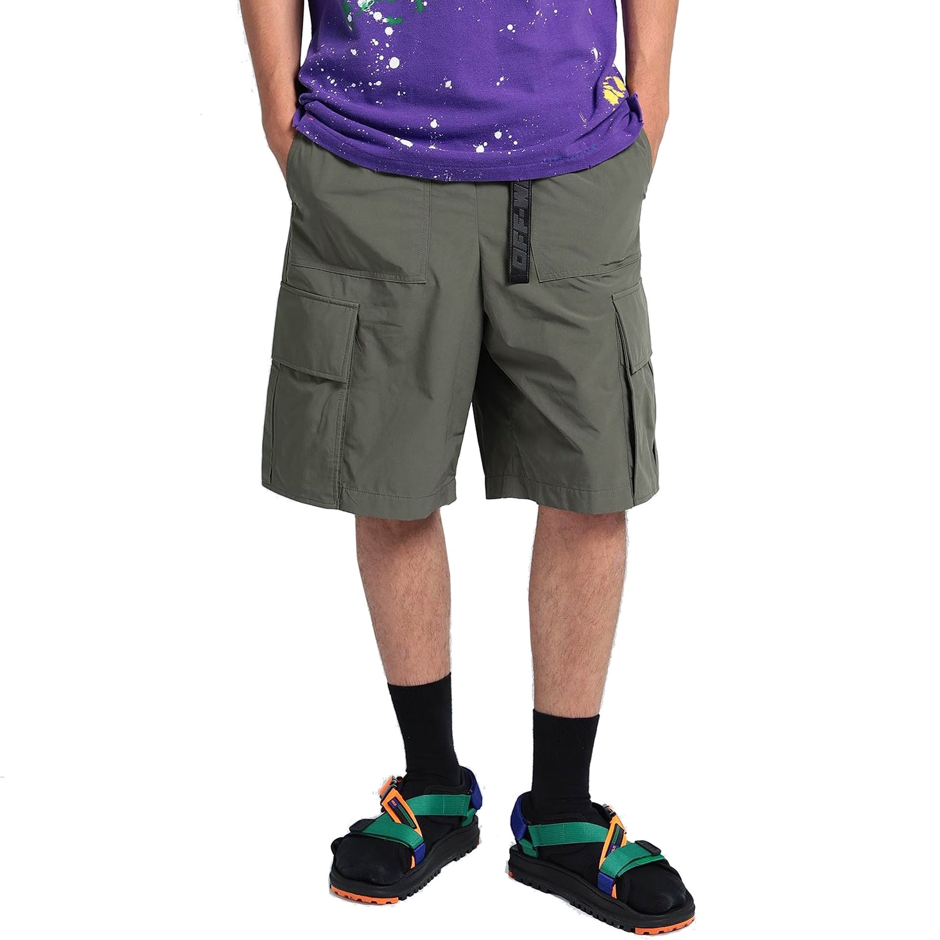 Short Off-White Bermuda - Green - Homme