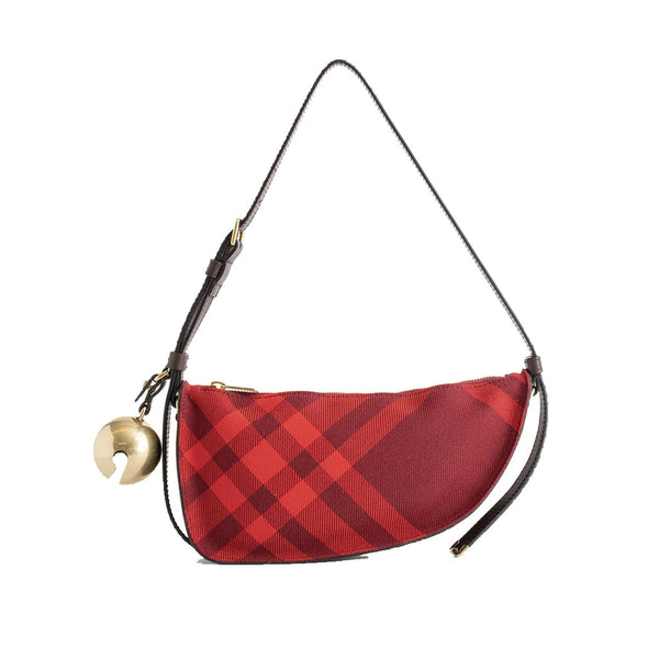 Burberry Check Mini Shield Bag - Red - Femme