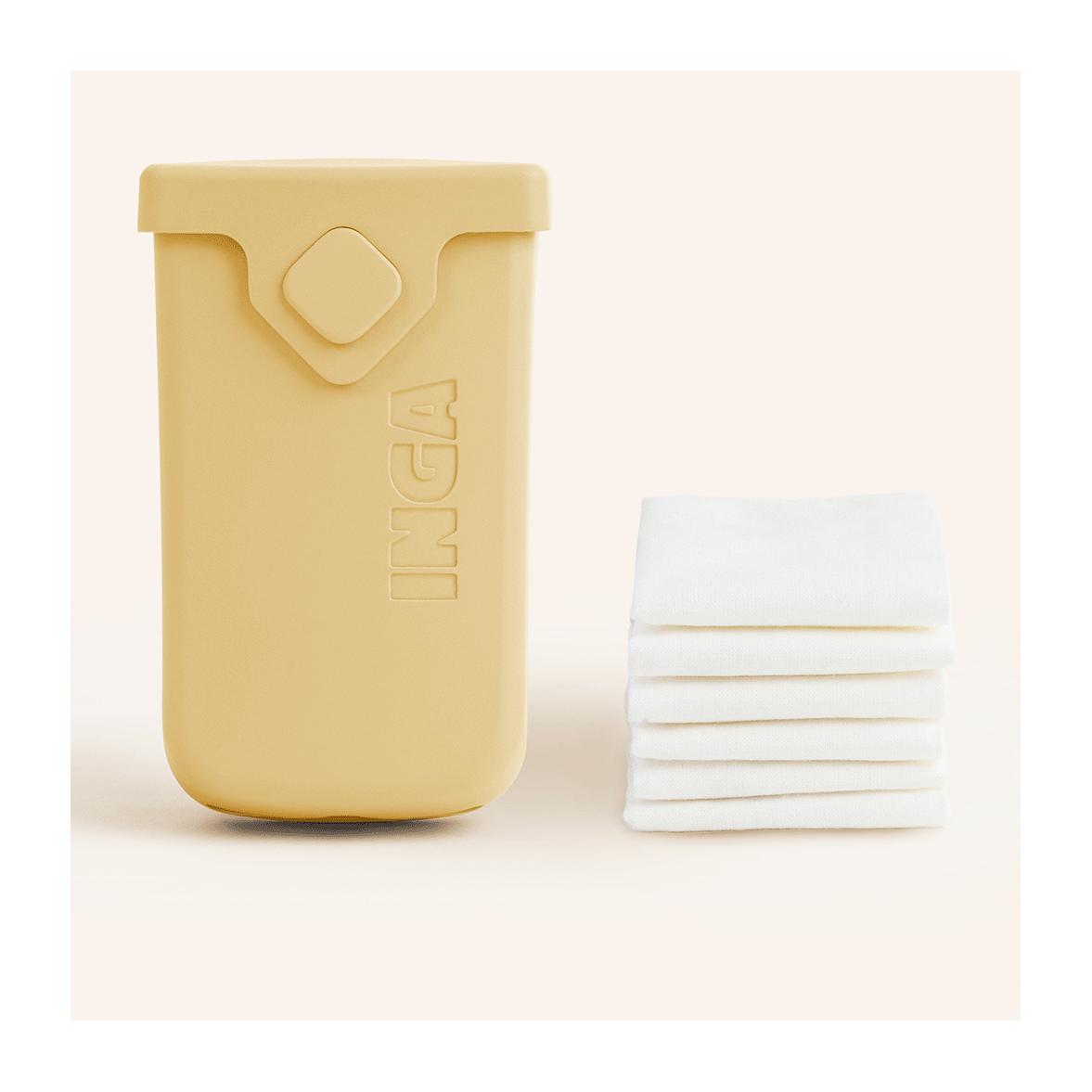 Etui à mouchoirs en tissu lavables jaune