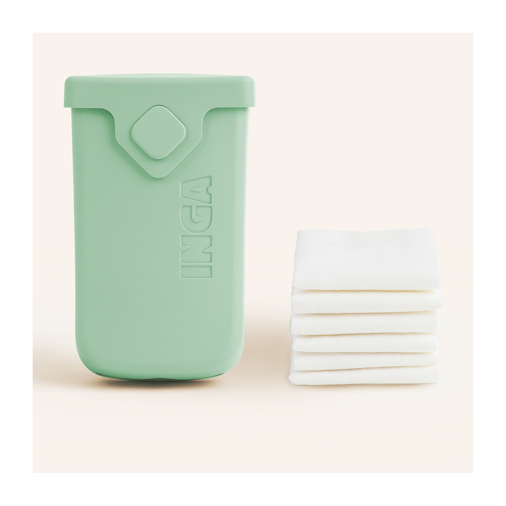 Etui à mouchoirs en tissu lavables vert