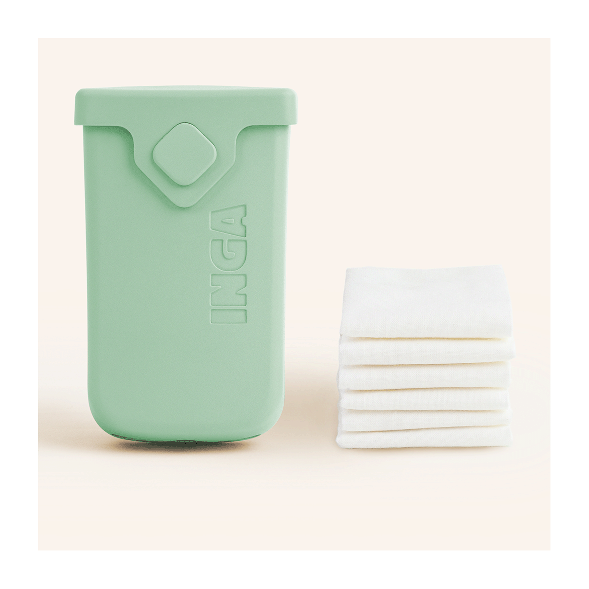 Etui à mouchoirs en tissu lavables vert