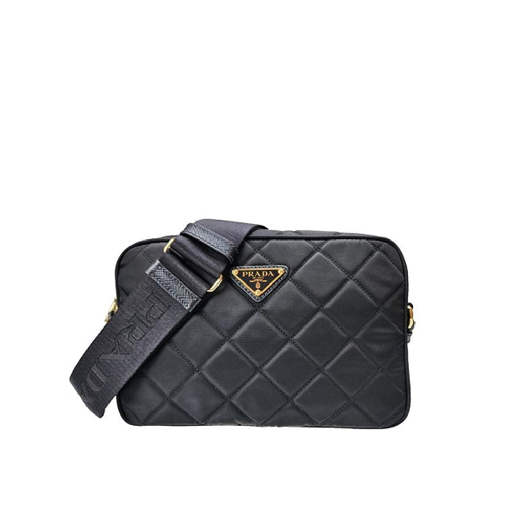 Prada - Sac Caméra Quilted Nylon - Femme - Black