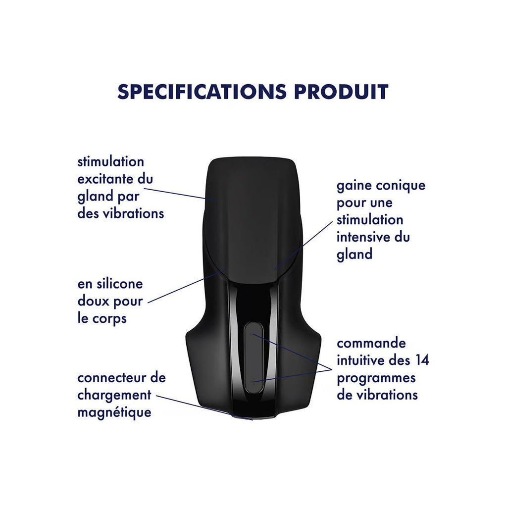 Masturbateur - Men Vibration  - Noir