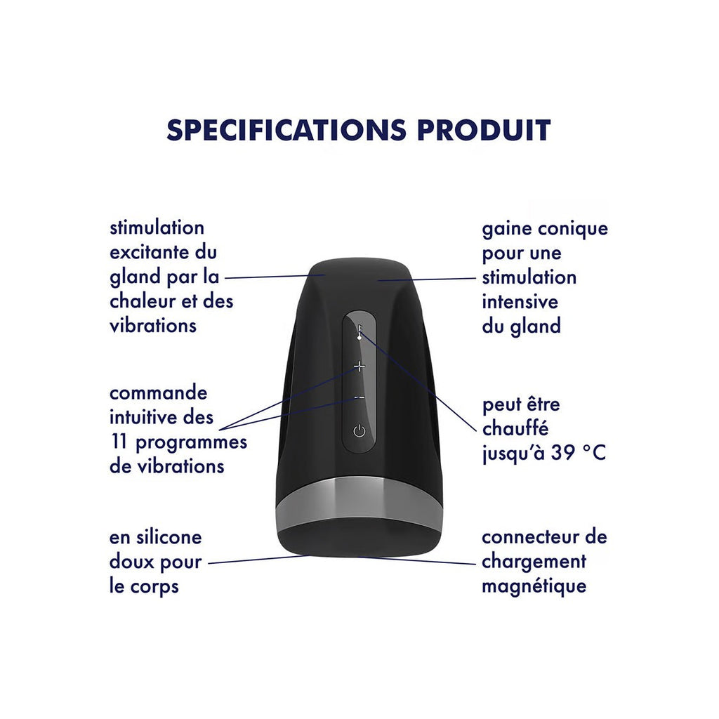 Masturbateur - Men Heat Vibration  - Noir