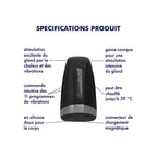 Masturbateur - Men Heat Vibration  - Noir