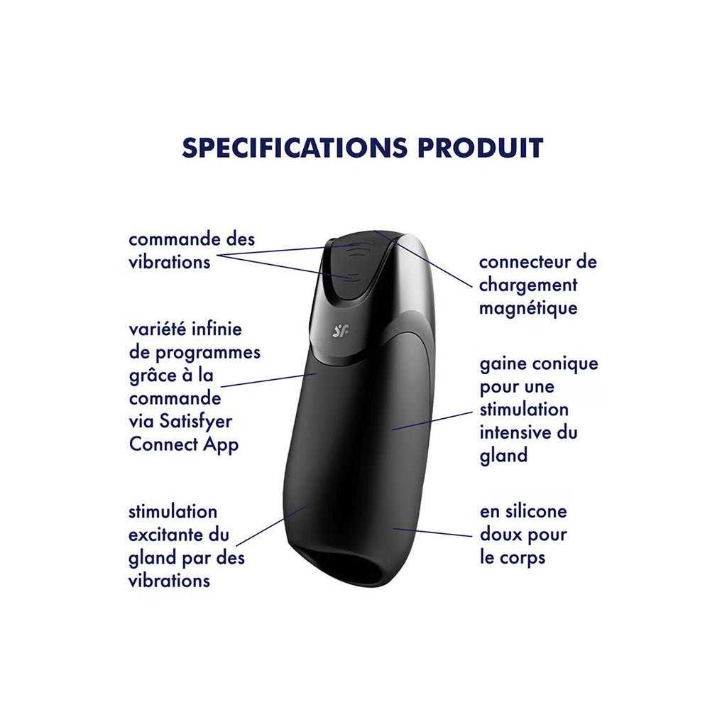 Masturbateur - Men Vibration+ Connect App - Noir