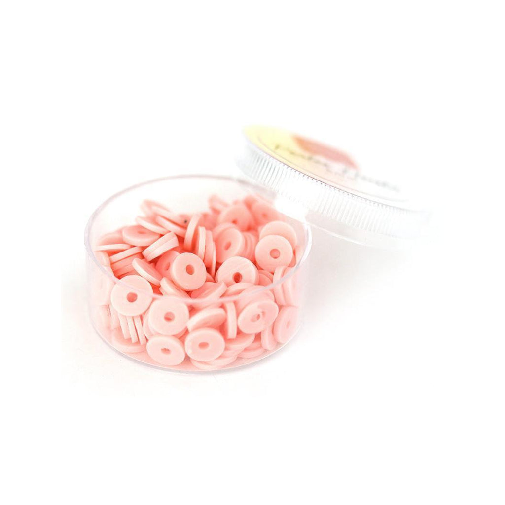 Boite De Perles Rondelles Heishi 6 Mm - Rose Poudré