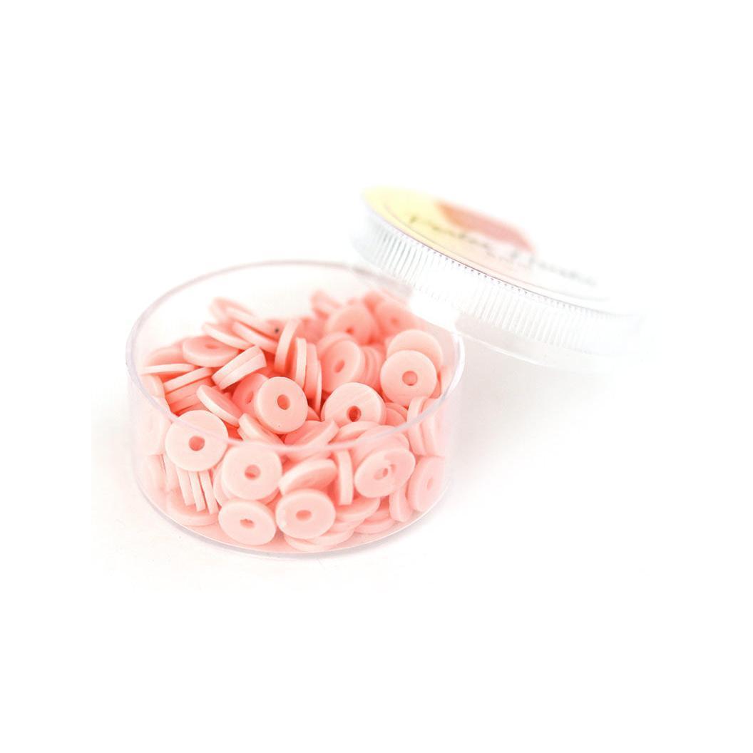 Boite De Perles Rondelles Heishi 6 Mm - Rose Poudré