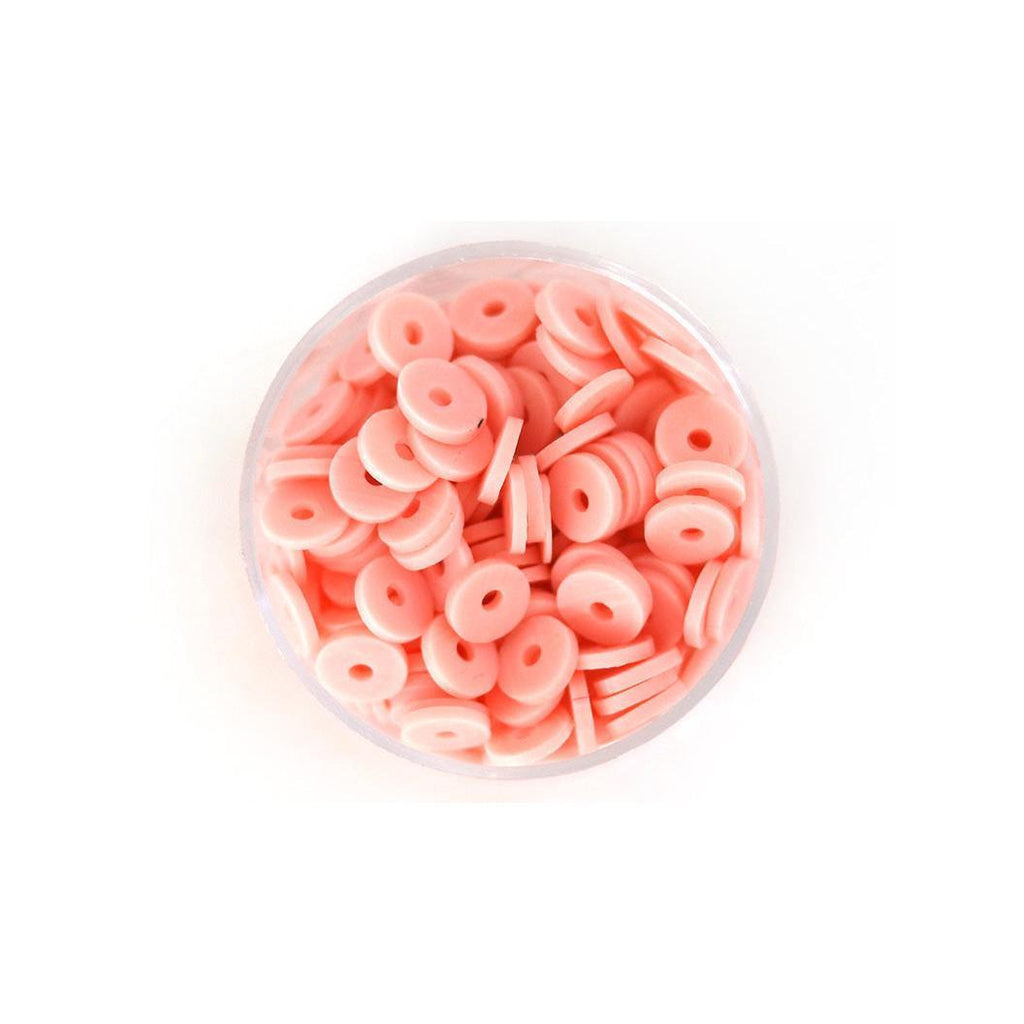 Boite De Perles Rondelles Heishi 6 Mm - Rose Poudré