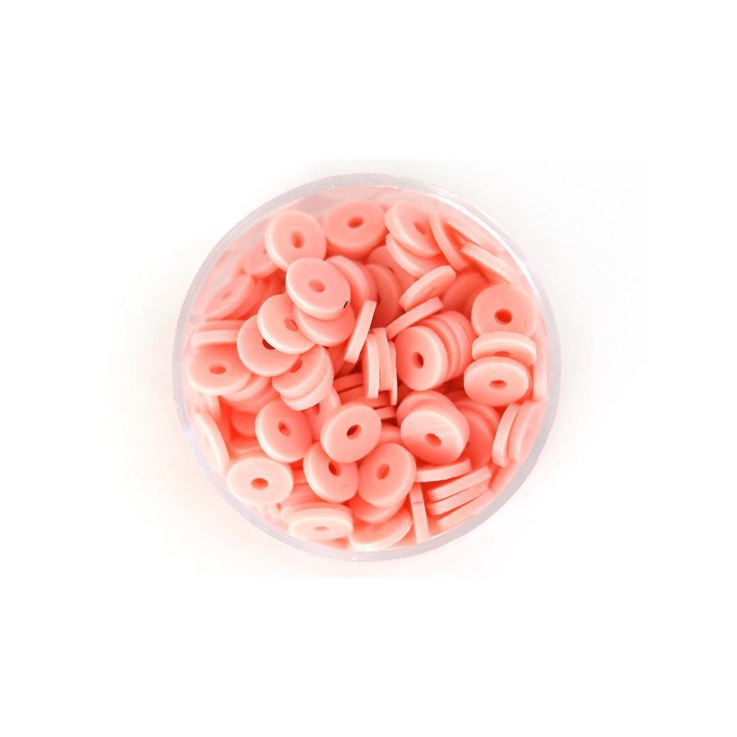Boite De Perles Rondelles Heishi 6 Mm - Rose Poudré