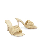 Mules - Bottega Veneta Lido Raffia - Beige