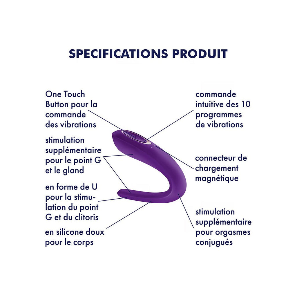 Stimulateur Clitoridien - Double Classic  - Violet
