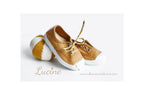 Chaussures Baskets Tennis En Toiles À Lacets Et Élastiques - Moutarde Camel - Mixte