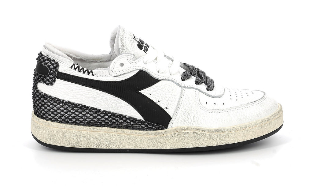 Diadora - Sneakers - Mik Row Cut - White/Silver/Black - Femme