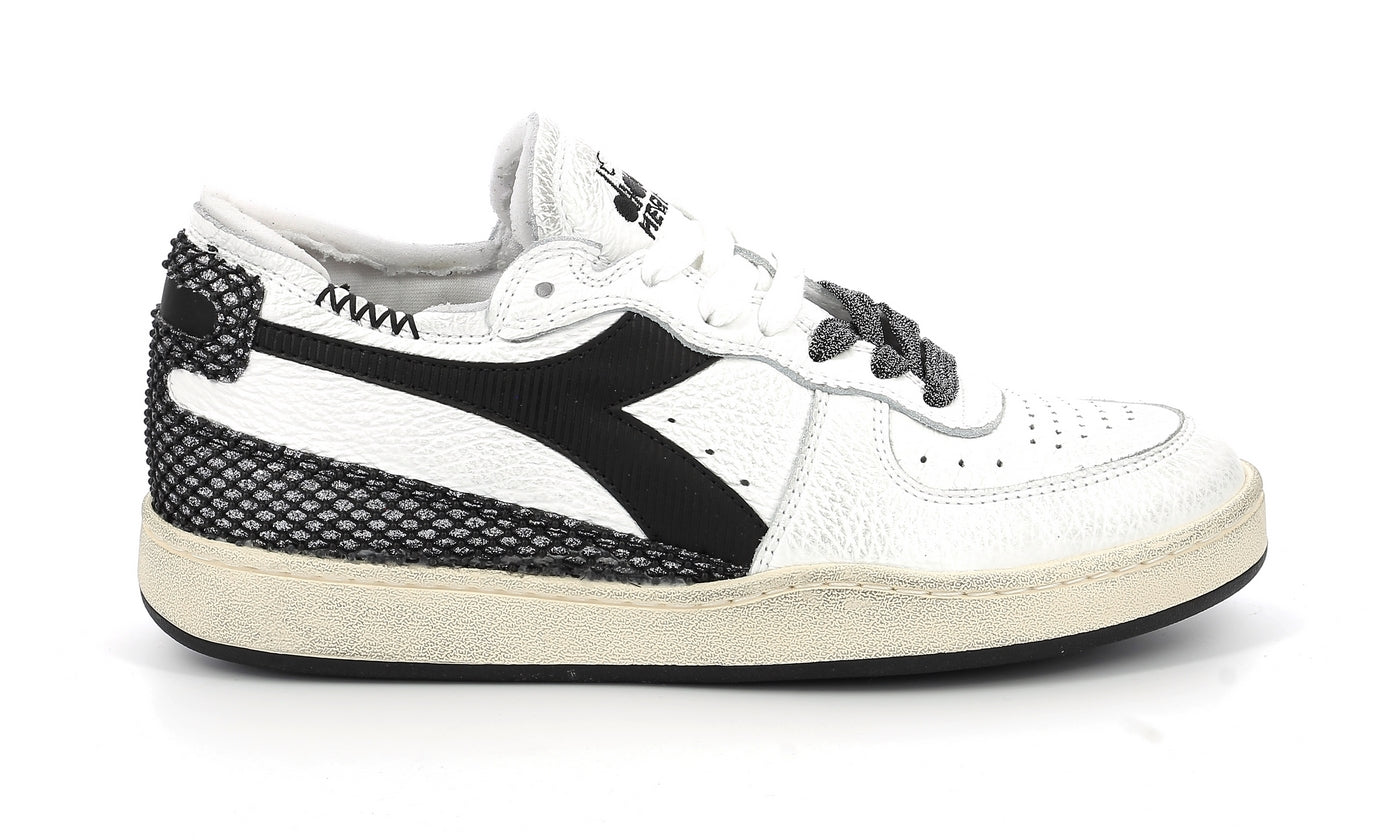 Diadora - Sneakers - Mik Row Cut - White/Silver/Black - Femme