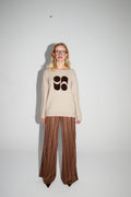 Pantalon Charlie Rayures Cognac Fabriqué En Italie