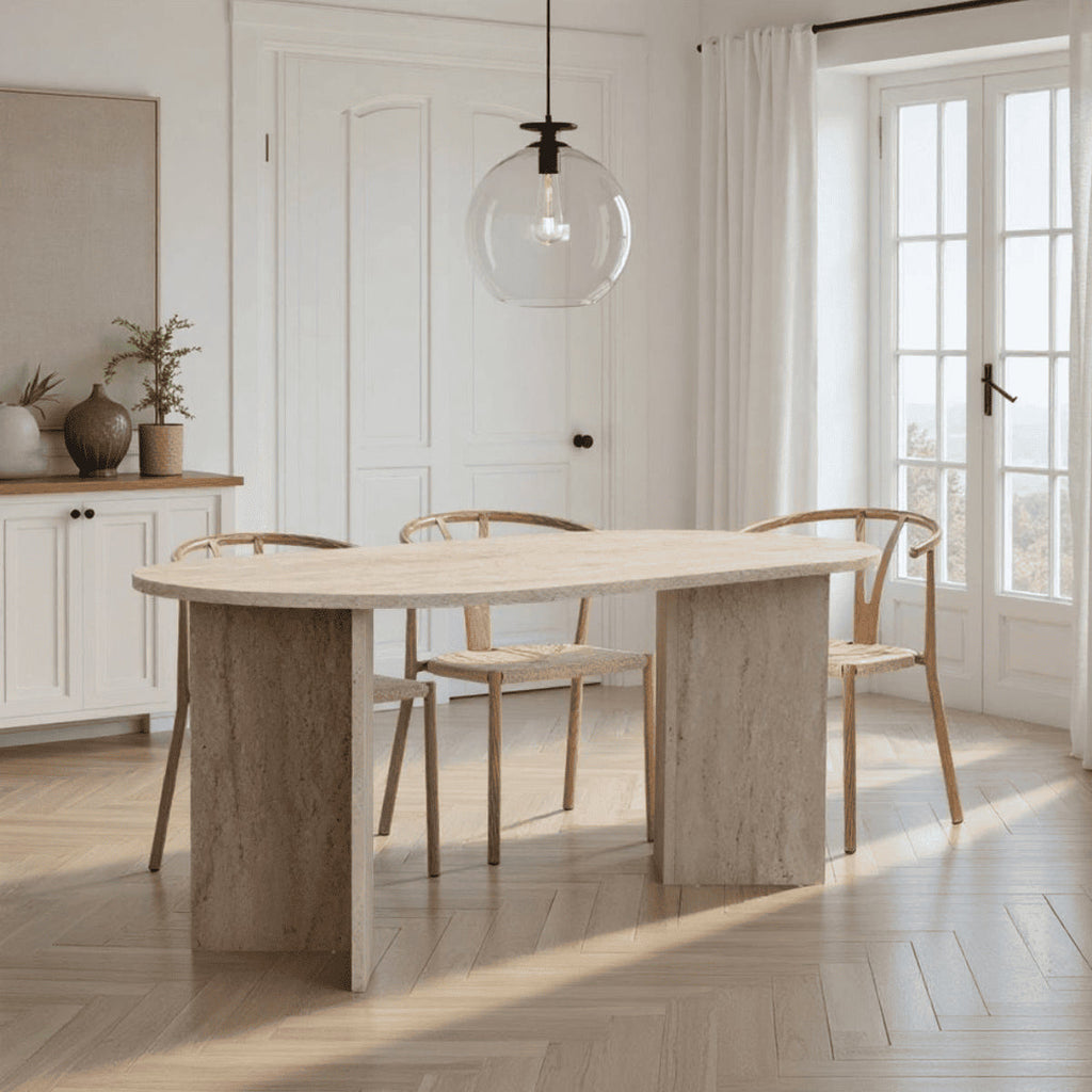 Sable - Table À Manger - Bords Arrondis