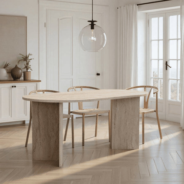 Sable - Table À Manger - Bords Arrondis