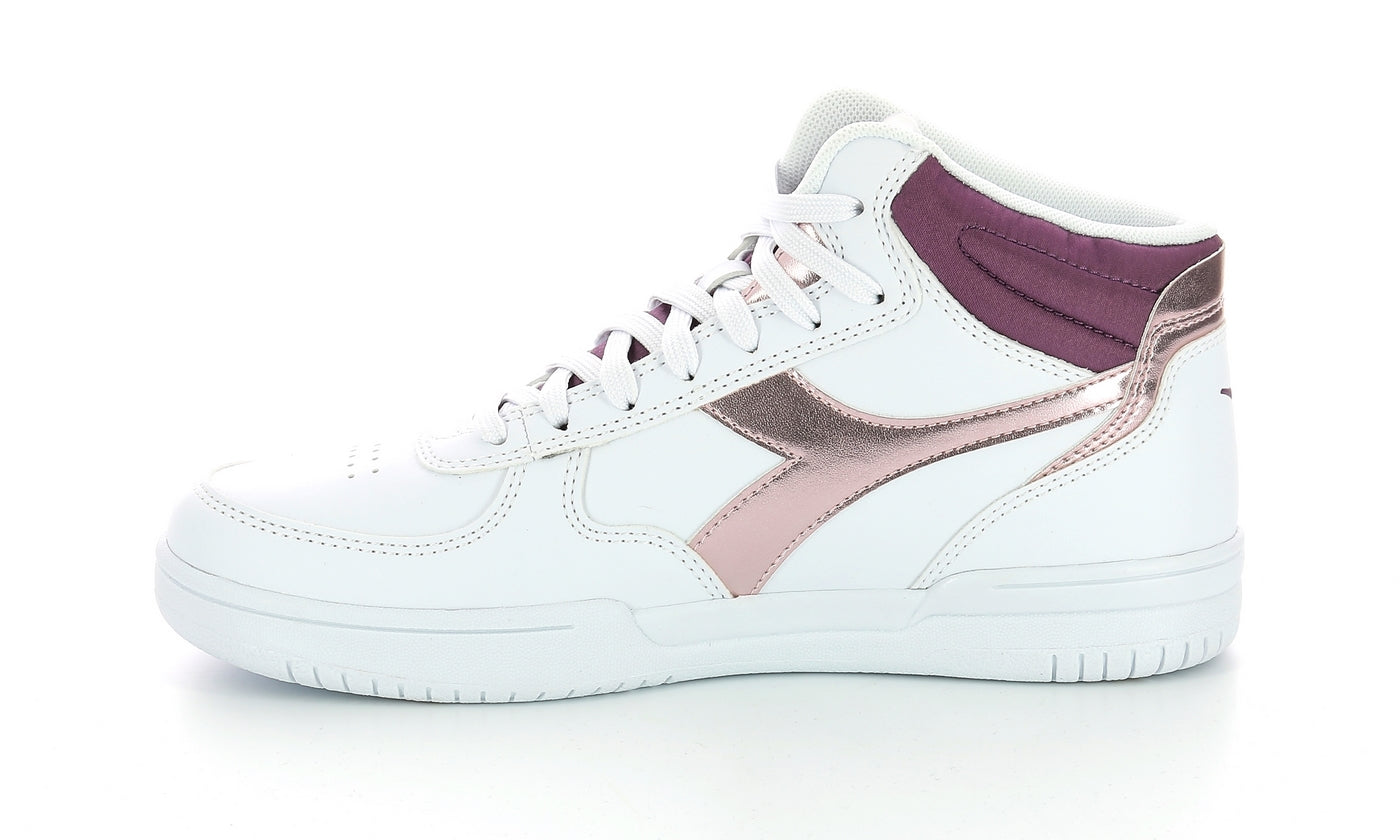 Diadora - Sneakers - Raptor Mid Met - White/Purple - Femme
