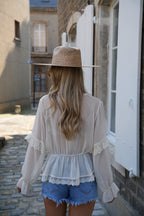 Blouse Brodée Sandy - Crème