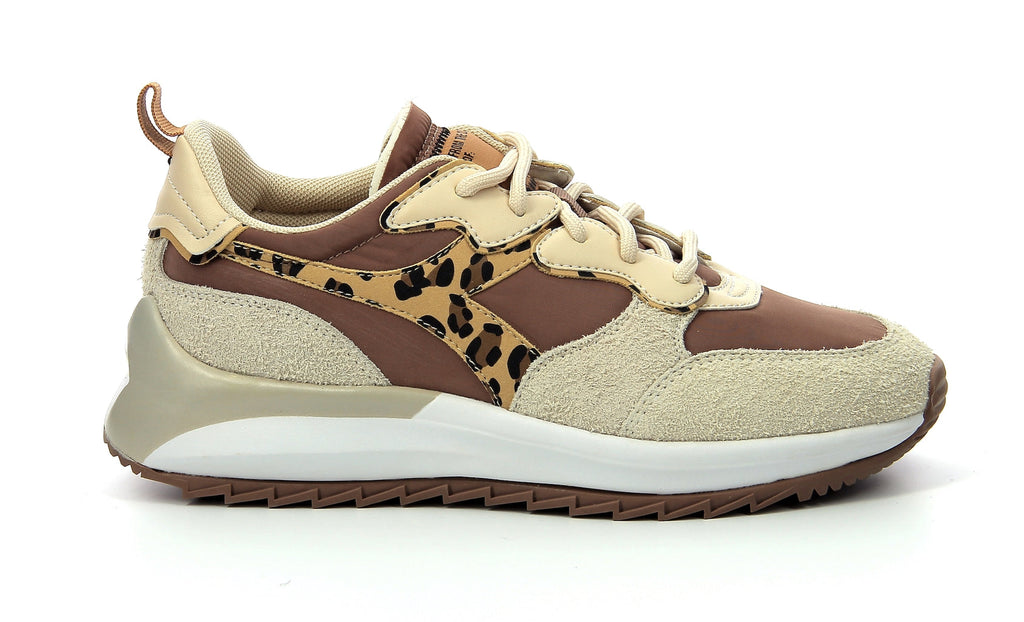 Diadora - Sneakers Basses Jolly Animalier - Beaver Fur/Parchment - Femme