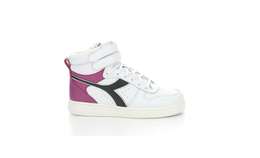 Diadora - Sneakers Basses Magic Basket Gs - White/Cream Blush/Black - Enfant