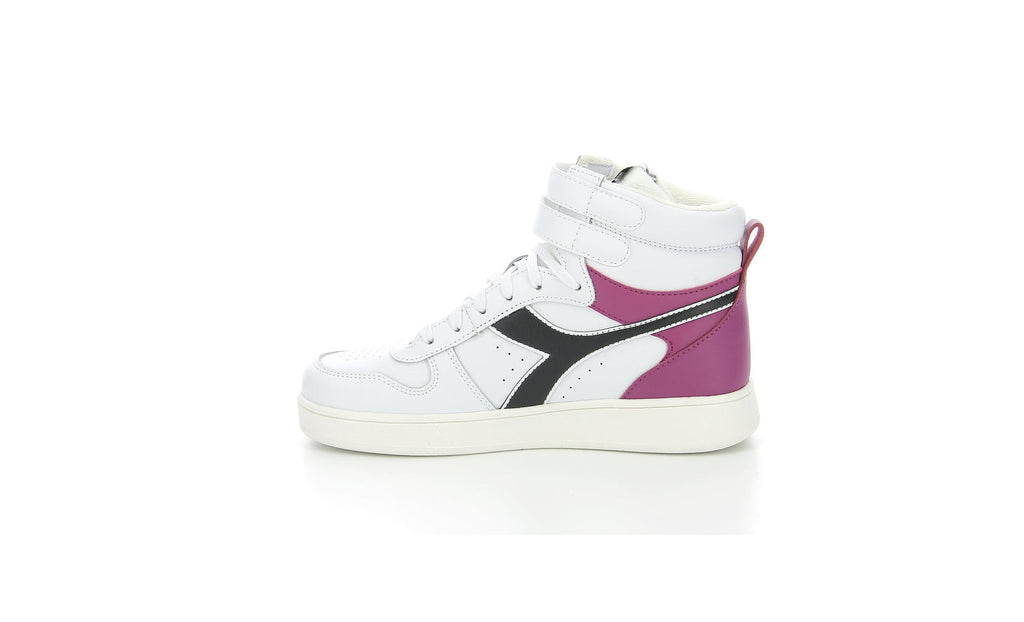 Diadora - Sneakers Basses Magic Basket Gs - White/Cream Blush/Black - Enfant