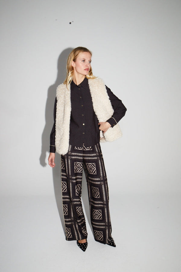 Pantalon Flower And Dots
