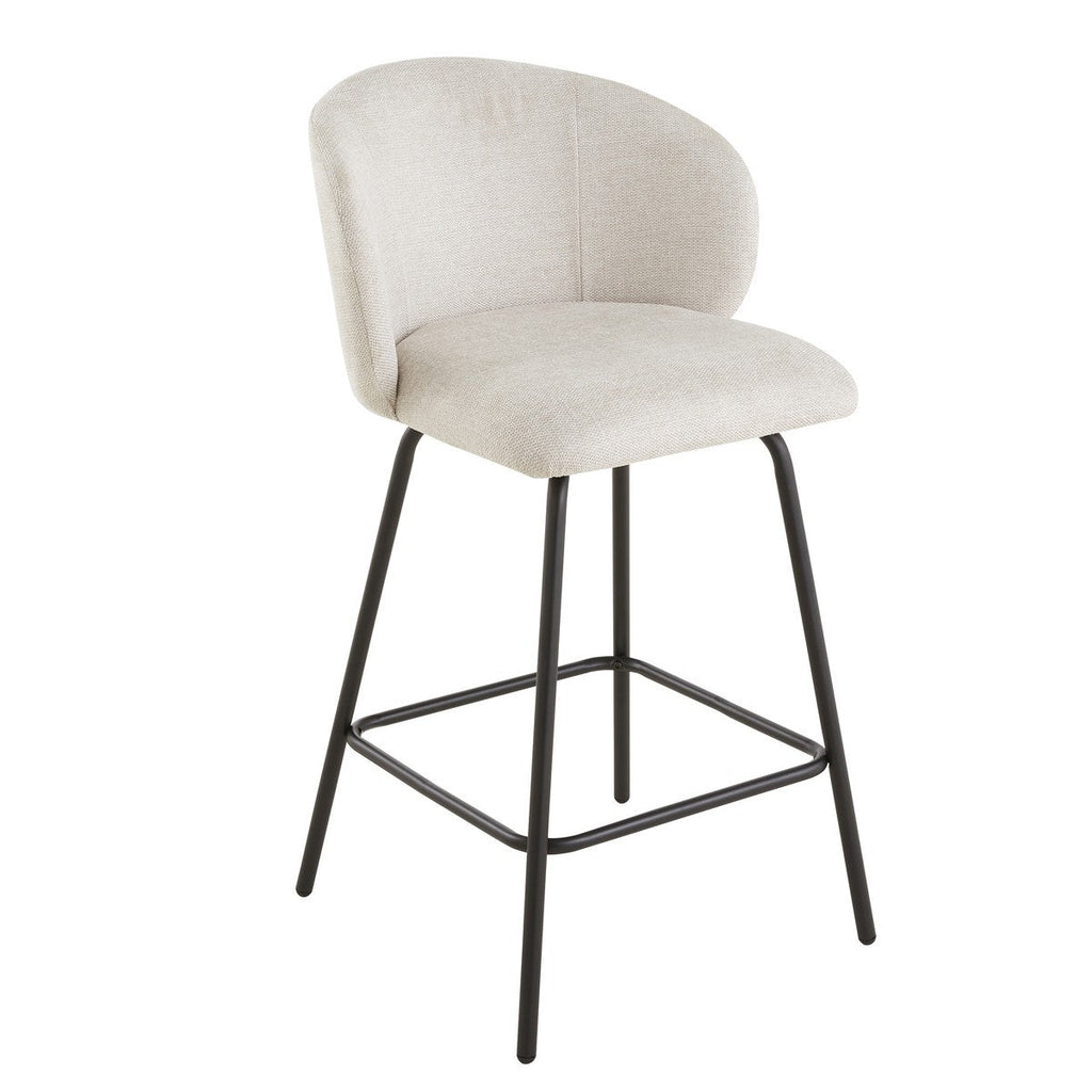 Sorrel - Lot De 2 Tabourets - Tissu Chiné & Métal