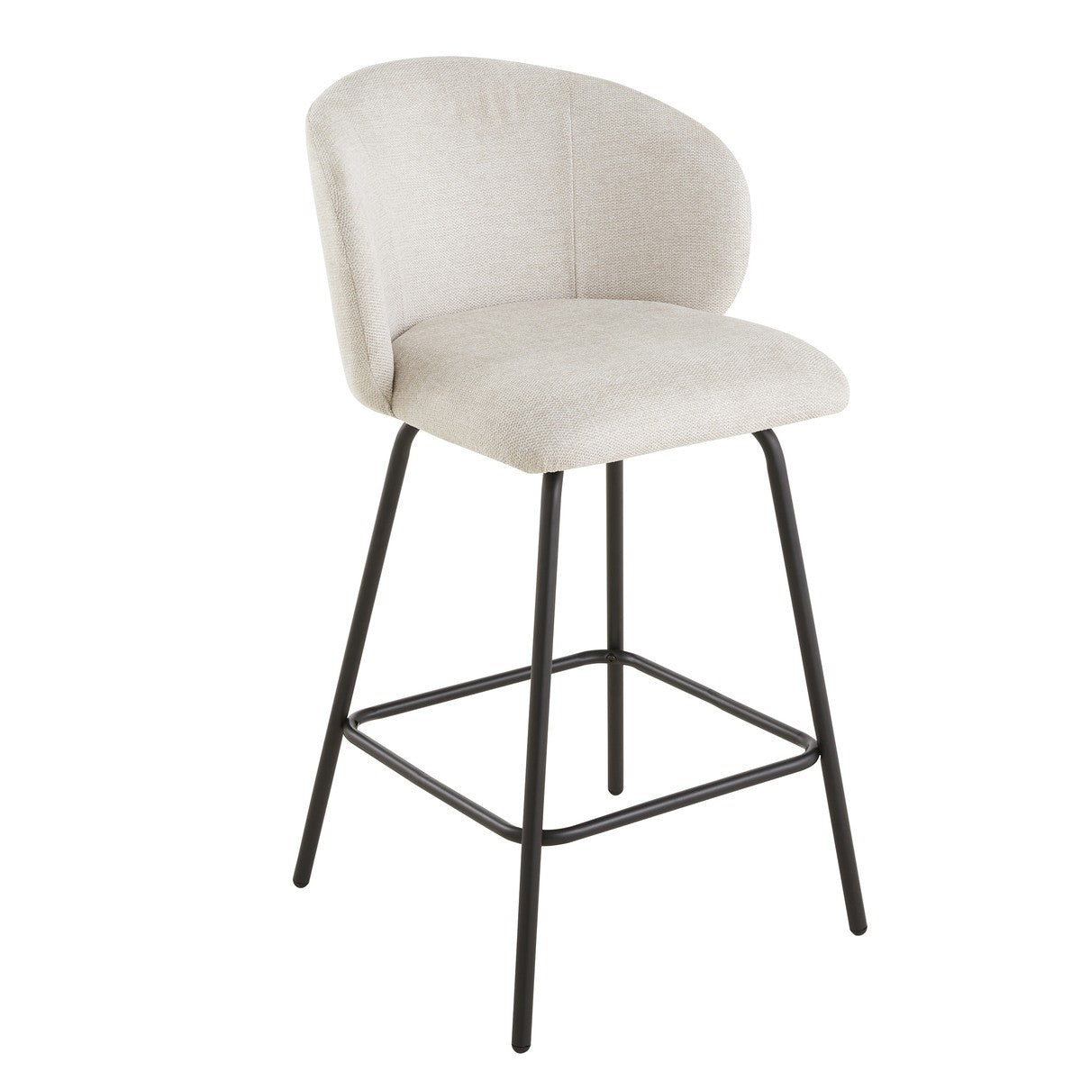 Sorrel - Lot De 2 Tabourets - Tissu Chiné & Métal