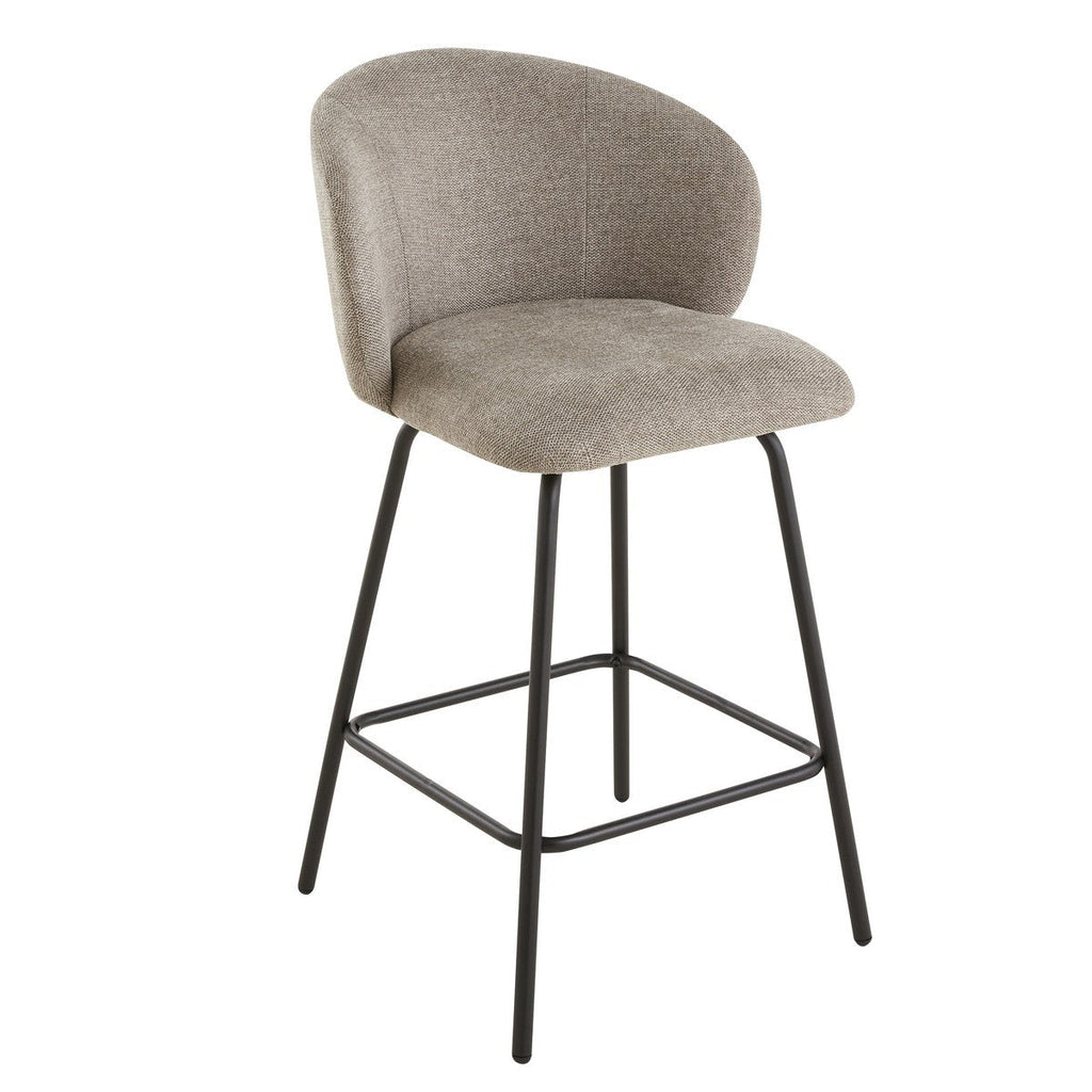 Sorrel - Lot De 2 Tabourets - Tissu Chiné & Métal