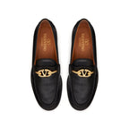 Mocassins - Valentino Garavani V-Logo Moon Leather - Black