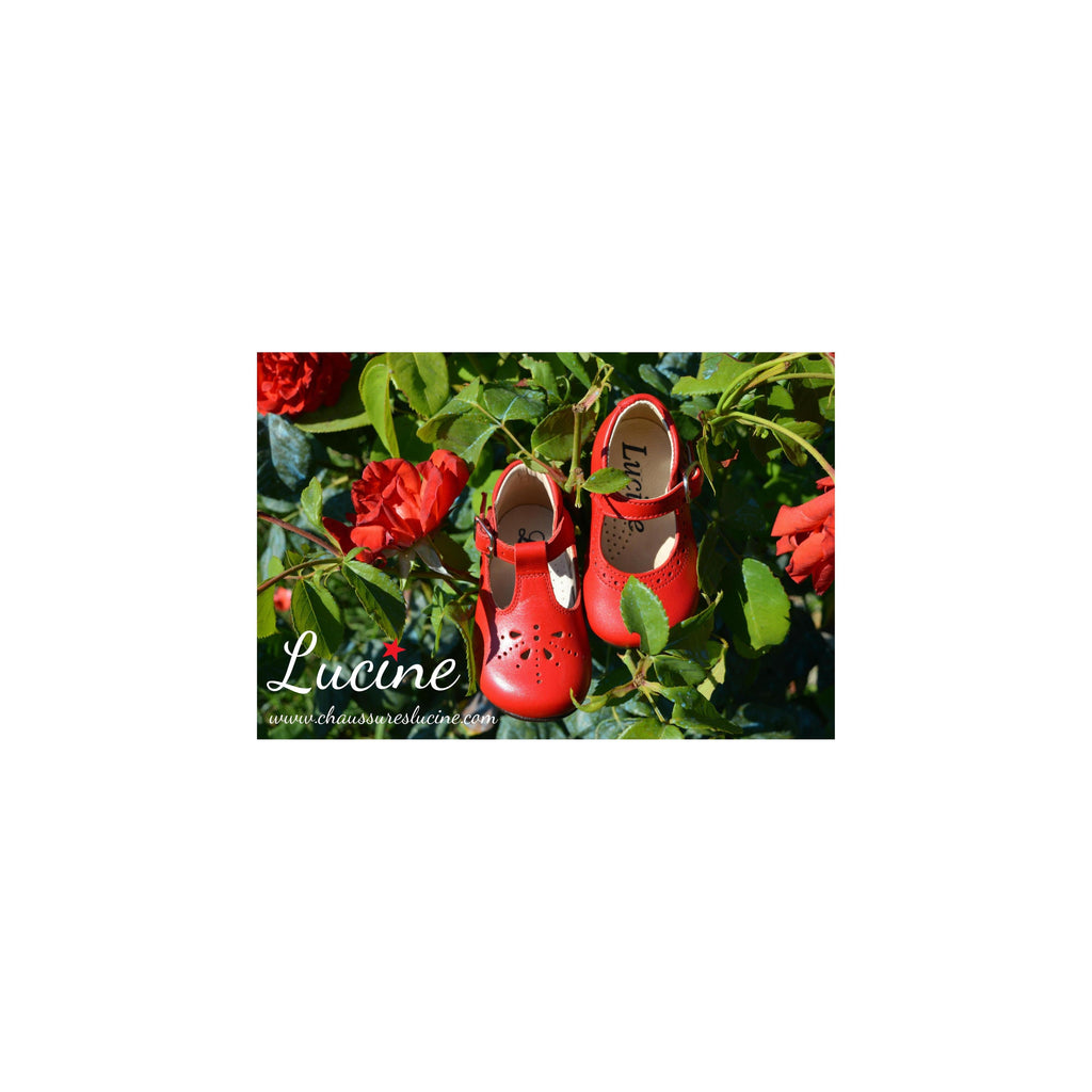Chaussures Bottillons Salomé Bébé À Boucle Aloïs - Cuir Rouge - Mixte