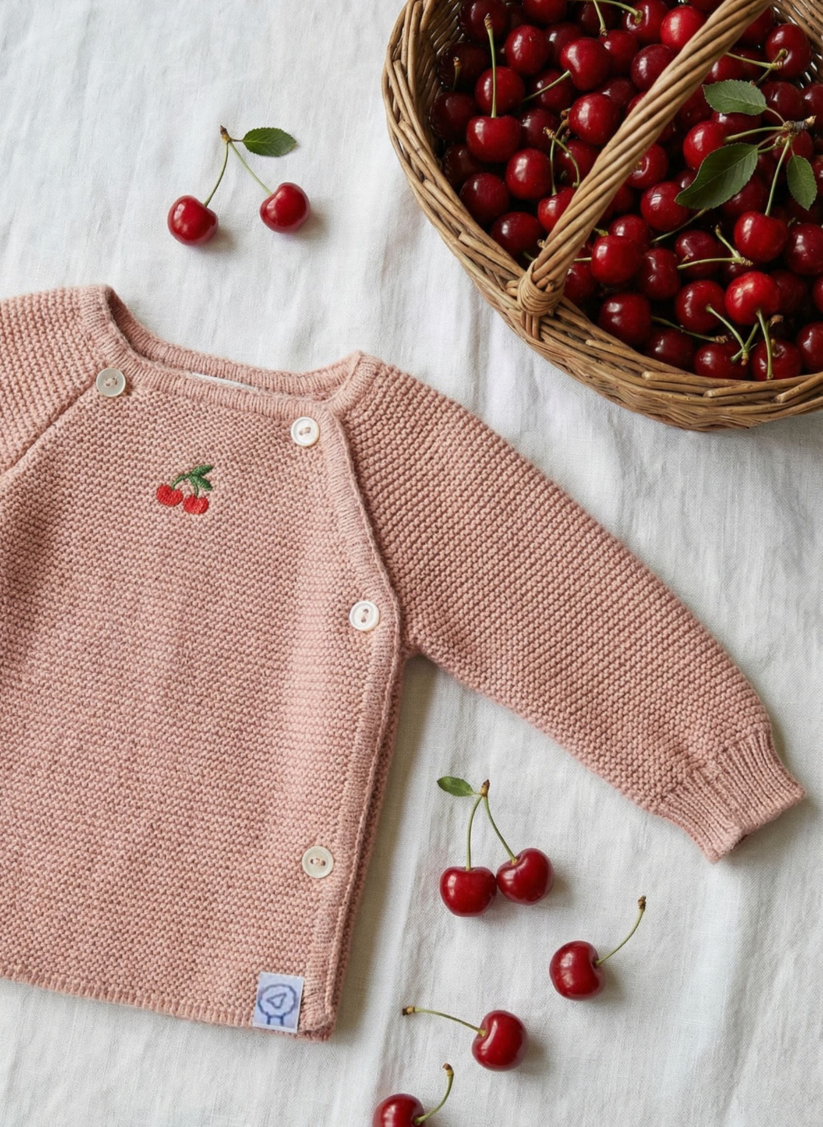 Brassière Rose Broderie Cerise