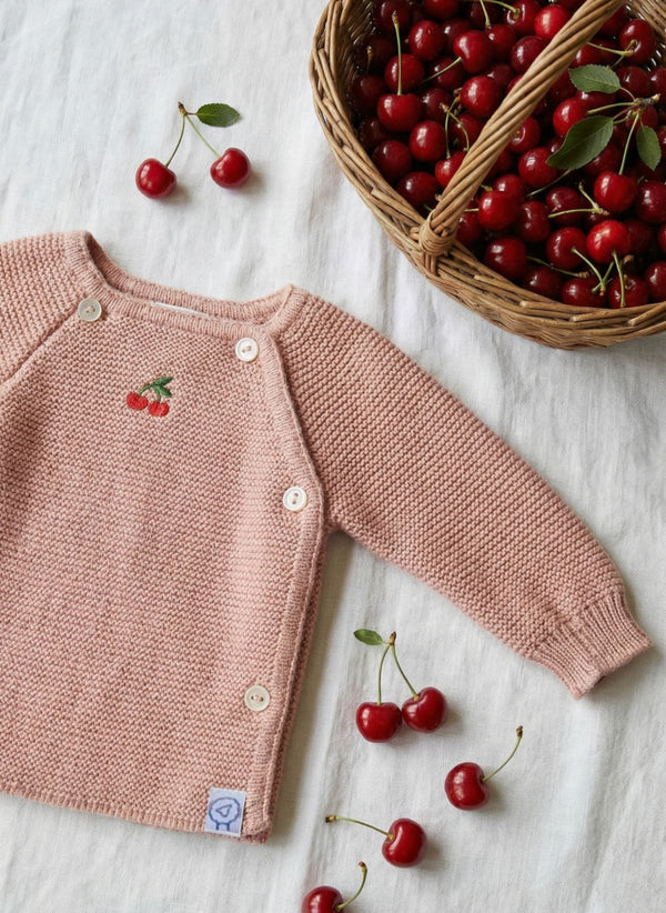 Brassière Rose Broderie Cerise
