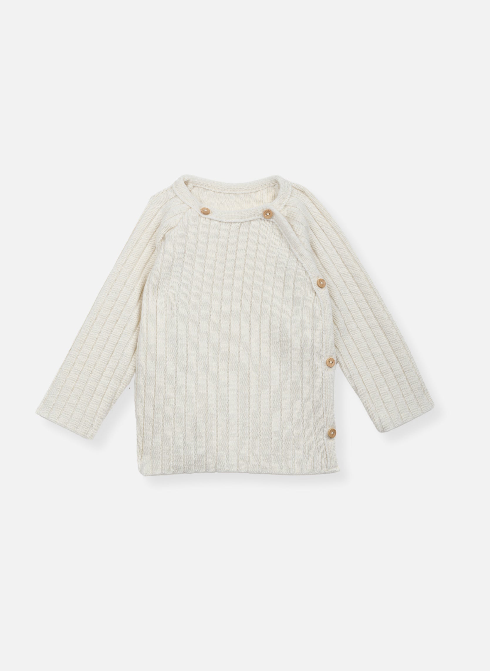 Brassière En Laine Mélangée Rétro - Écru