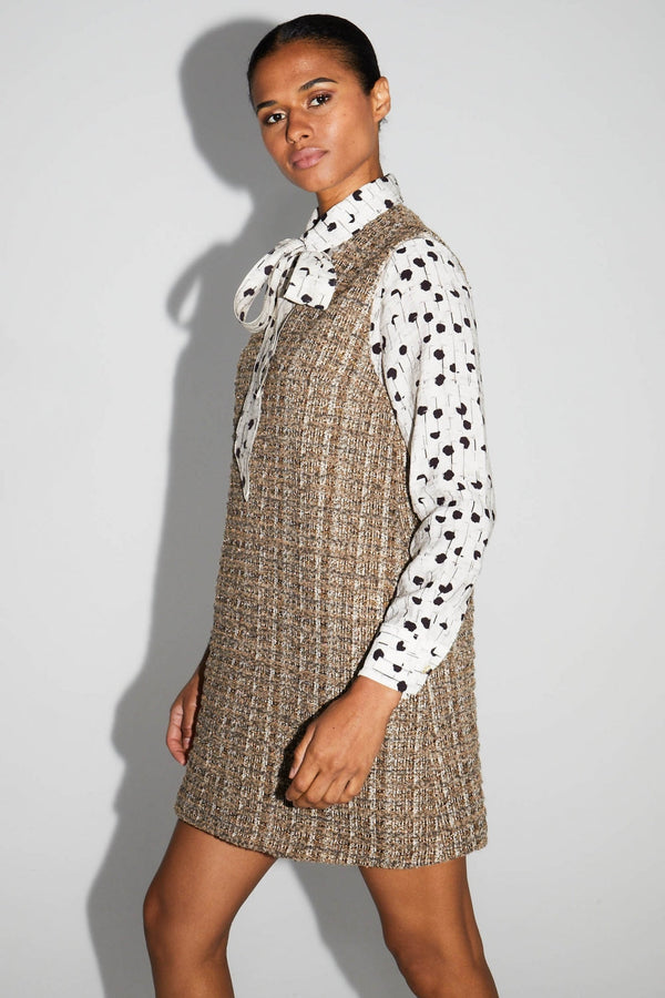 Mini Dress Fanny Tweed Kimolos Fabriquée En Italie