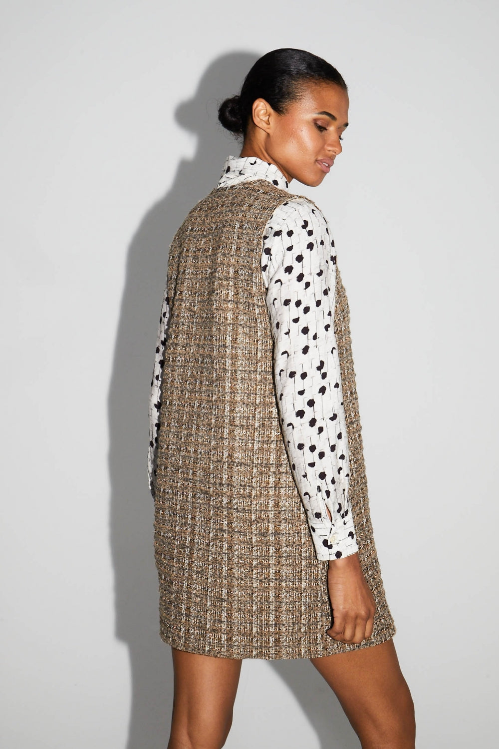 Mini Dress Fanny Tweed Kimolos Fabriquée En Italie