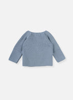 Brassière Double Maille En Coton Petits Chats - Bleu Orage