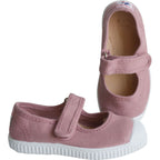Chaussures En Toiles Ballerines Babies Scratch - Vieux Rose - Fille