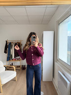 Cardigan À Grosses Mailles Giulia Bordeaux